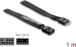 Delock HD Audio lintkaabli pikendus, 9-pin header pistik-pesa, 1 m, must