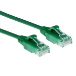 ACT roheline 7 meetrit LSZH U/UTP CAT6 andmekeskuse slimline &uuml;henduskaabel, snagless, RJ45 pistikutega