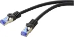 Renkforce RF-6830462 RJ45 v&otilde;rgukaabel, &uuml;henduskaabel CAT 6a S/FTP 2,00 m Must 1 tk (RF-6830462)