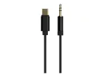 CableXpert USB-C &ndash; 3,5 mm pistikupesa adapterkaabel 1,5 m M/M (must)