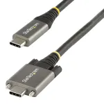 StarTech.com 50 cm k&uuml;ljelukustuv USB-C-kaabel 10 Gbit/s &ndash; USB 3.1/3.2 Gen 2 USB-C-kaabel &ndash; 100 W (5 A) toiteedastusega laadimine, DP Alt Mode &ndash; kahe kruvilukuga &ndash; USB-C-juhe laadimiseks/s&uuml;nkroonimiseks
