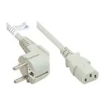 Netzkabel Schutzkontakt-Stecker Typ E+F (CEE 7/7, gewinkelt) an C13 (gerade), grau, 0,75 mm&sup2;, 1,8 m, Good Connections&reg; (P0130-GR018)