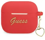 Guess GUA3LSCHSR AirPods 3 &uuml;mbris punane silikoon Charm Heart Collection
