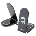 Karl Lagerfeld Foldable 2-in-1 Wireless Charger 15W Black Ikonik MagSafe