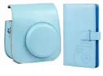 LOVEINSTANT 2-in-1 Set Case and Album for Fuji Instax Mini 11 Blue