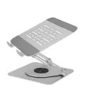 S&uuml;learvuti alus RAIDSONIC IB-NH300-R, alumiinium, h&otilde;bedane, sobib kuni 17-tollisele (43,2 cm), 360&deg; p&ouml;&ouml;ramine, 280&times;230&times;550 mm