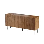 Kummut cama meble JUNGLE 152x40.5x74.5 cm &mdash; tamm wotan, mustad jalad, puitlaastplaat