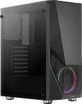 Aerocool PGS Zauron FRGB-G-BK-v1 Midi Tower m&auml;nguri arvutikorpus, ATX/micro-ATX/Mini-ITX, karastatud klaas, FRGB, must