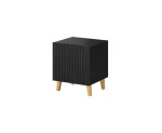 &Ouml;&ouml;kapikomplekt cama meble PAFOS, 2 tk, 45&times;40&times;51 cm, mattmust, MDF/puitlaastplaat