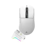 White Shark GAWAIN-W juhtmevaba m&auml;nguhiir &ndash; 12000 DPI, 500mAh aku, 56g, valge