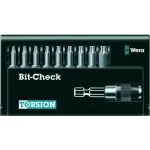 Wera 05056164001 9-osaline Torx-otsakute komplekt Rapidaptor-hoidikuga, 1/4 tolli kuuskantajam, 25 mm otsakud, TX8&ndash;TX40, Bit-Check karp