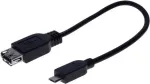 EXERTIS CONNECT Micro USB OTG adapterkaabel, USB-A emane - Micro-B isane, 0,15 m, must 532416