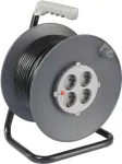 Sygonix SY-5655926 Kaablipool 25 m Must Schuko-pistik, 4 pistikupesa, termokaitse