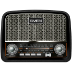SVEN SRP-555 raadioraadio, must-h&otilde;bedane, 3 W, FM/AM/SW, USB, SD/microSD, aku