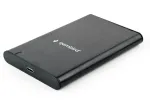 GEMBIRD USB 3.1 2,5-tolline SATA k&otilde;vaketta korpus Type-C pordiga, harjatud alumiinium - must