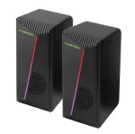 Esperanza EGS106 Rainbow Nortec 2.0 k&otilde;larid, 6 W (2x3 W), USB-toide, 3,5 mm mini-jack, RGB LED, must