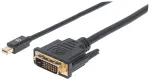Manhattan 152150 videokaabel Mini DisplayPort &ndash; DVI-D, isane &ndash; isane, passiivne, 1,8 m, must
