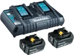 Makita - Akulaadija + Aku 2 x - Li-Ion - 5 Ah - 2 x aku laadimine (199482-2)