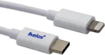 USB-C kuni Lightning kaabel helos 718011 &mdash; 1 m, valge, andmete s&uuml;nkroonimine ja laadimine