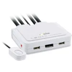 InLine kaabel KVM-l&uuml;liti, 2-pordiline, DisplayPort 1.2, 4K, USB, Audio