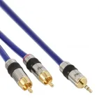 InLine helikaabel Premium 2x RCA isane / 3,5 mm isane kullatud 10 m
