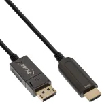 InLine DisplayPort-HDMI AOC muundurkaabel, 4K/60 Hz, must, 25 m