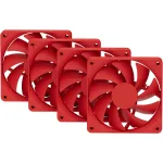 Arvuti jahutusventilaator HYTE FA12-RR-4 120 mm, 1500 p/min, 72 m&sup3;/h, 1,6 mmH2O, vedeld&uuml;naamiline laager, punane, 4 tk pakendis