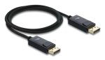 DELOCK koaksiaal DisplayPort kaabel 16K 60 Hz 80 Gbps punutud kattega 1 m, DisplayPort-DisplayPort, must