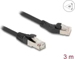 DeLOCK RJ45 v&otilde;rgukaabel Cat.8.1 45&deg; vasakule kaldu sirgele 3 m must