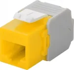 Wentronic Goobay CAT 6a KeyStone RJ45 Jack, varjestamata, 500 MHz, kollakasvalge (90691)