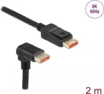 DisplayPort-kaabel DeLOCK 8K 60 Hz 2 m isane sirge kuni 90&deg; allapoole nurgaga