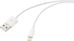 Renkforce USB-kaabel USB 2.0 USB-A-pistik, Apple Lightning-pistik 1.00 m Valge RF-6857548 (RF-6857548)