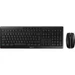 CHERRY Stream Desktop Recharge klaviatuur koos hiirega Universaalne RF juhtmevaba AZERTY Belgia Must