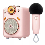 Divoom Fairy-OK kaasaskantav Bluetoothi karaokek&otilde;lar koos mikrofoniga, roosa