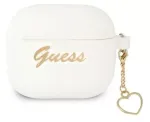 Guess GUA3LSCHSH AirPods 3 &uuml;mbris valge silikoon Charm Heart Collection