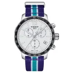 TISSOT PRS 516 meeste &Scaron;veitsi kvarts-kronograaf kell 42mm h&otilde;bedane sihverplaat pruun nahkrihm T095417170373