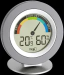 TFA 30.5019 termo-h&uuml;gromeeter COSY - digitaalne sise&otilde;hu termomeeter ja niiskusm&otilde;&otilde;tur max/min m&auml;luga, mugavustsooni indikaatoriga, LCD-ekraaniga, valge