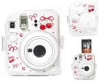 LOVEINSTANT k&otilde;va kaitse&uuml;mbris Fujifilm Instax Mini 12 jaoks - punaste kirsside mustriga &otilde;larihmaga