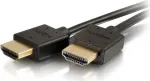 CABLES2GO C2G 0.6 m Flexible High Speed HDMI-kaabel madala profiiliga pistikutega - 4K 60 Hz - HDMI Type A isane - HDMI Type A isane - 3D - 10.2 Gbps - Must (41362)