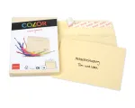 ELCO Color &Uuml;mbrik C6 (114 x 162 mm), aknata, isekleepuv, 100 g/m&sup2;, kreemjas (chamois), 25 tk (74634.41)
