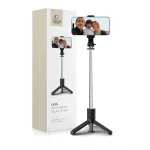 Tech-Protect L02S Selfie Stick Tripod with Bluetooth Remote Control, Black