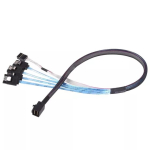 SilverStone SST-CPS05 Mini-SAS HD (SFF-8643) SATA 7-viigulise kaabel sideband-signaalidega, 4-realine, SAS 12 Gbit/s, 0,5 m, must