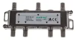AXING AX BVE 6-01 6-Way TV/SAT Splitter, 75 Ohm, F-Connector, Die-cast Zinc, Black