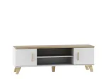 Cama TV stand LOTTA 160 2D2K Valge/sonoma