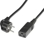 Bachmann 356.1971 Toitepikenduskaabel H05VV-F 3G1.5 0,5m Schuko to C19 Must