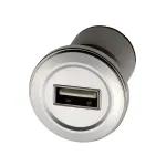 EXSYS EX-49191 Paneelile paigaldatav USB 2.0 adapter, USB-A emane - USB-A emane, metall