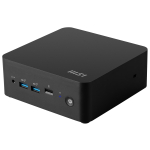 MSI Cubi NUC 1M-021DE Mini arvuti Barebone - Intel Core 5 120U, 8GB RAM, 512GB SSD, Windows 11 Pro, must 00B0B111-021