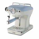 Ariete 1389 Vintage Espressomasin - Espressomasin jahvatatud kohvi v&otilde;i ESE-padade jaoks, pastellsinises v&auml;rvitoonis