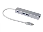Equip 133481 USB-C 3-pordiline USB 3.0 jaotur Gigabit-adapteriga, USB 3.2 Gen 1, USB Type-A