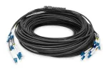 DIGITUS Breakout kaabel - 8 kiudu SM G.657.A1 LC/UPC-LC/UPC universaalne must 100m